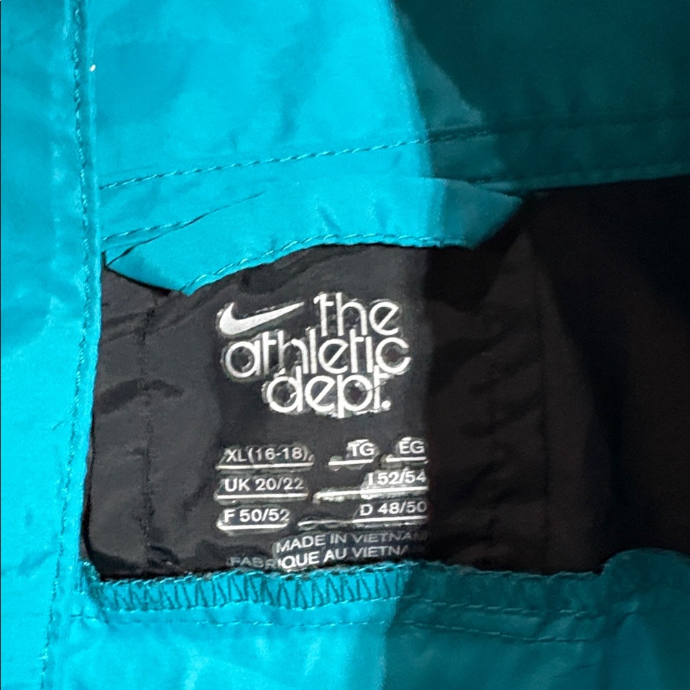 Nike Packable Windbreaker Pullover Teal Black sz … - image 7